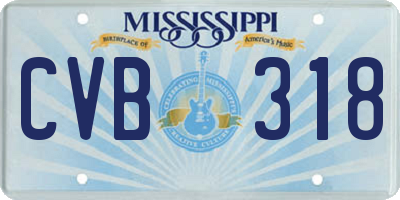 MS license plate CVB318