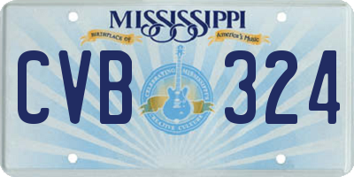 MS license plate CVB324