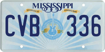 MS license plate CVB336