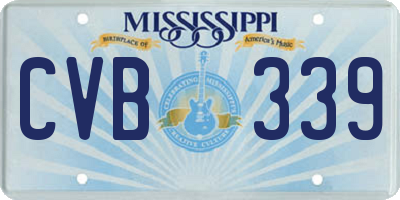 MS license plate CVB339