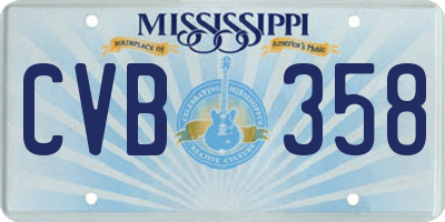 MS license plate CVB358