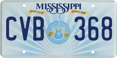MS license plate CVB368