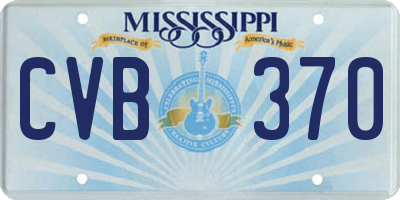 MS license plate CVB370