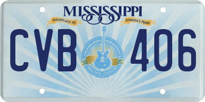 MS license plate CVB406