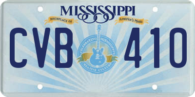 MS license plate CVB410