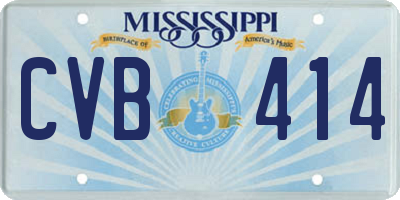 MS license plate CVB414