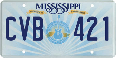 MS license plate CVB421