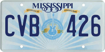MS license plate CVB426