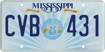 MS license plate CVB431