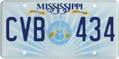 MS license plate CVB434