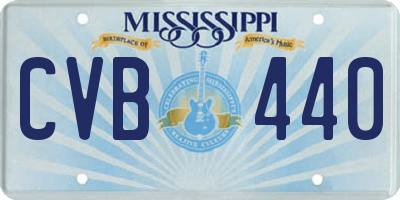 MS license plate CVB440