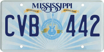 MS license plate CVB442