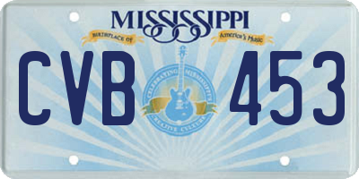MS license plate CVB453