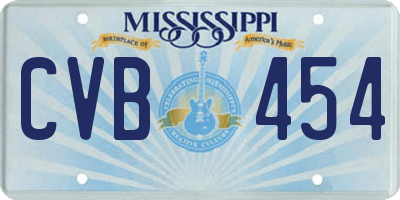 MS license plate CVB454