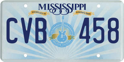 MS license plate CVB458