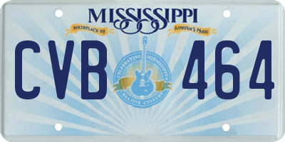 MS license plate CVB464