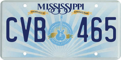 MS license plate CVB465