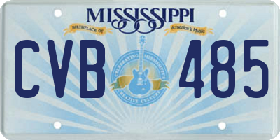 MS license plate CVB485