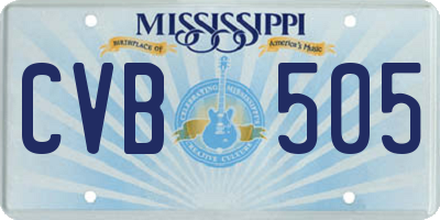 MS license plate CVB505