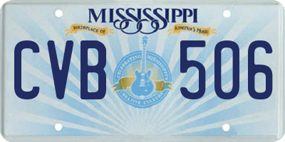 MS license plate CVB506