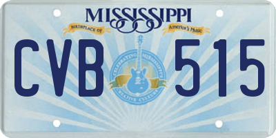 MS license plate CVB515