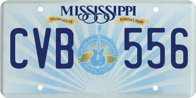 MS license plate CVB556
