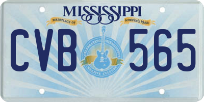 MS license plate CVB565