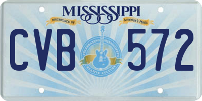 MS license plate CVB572