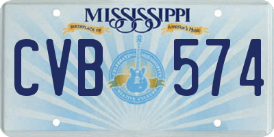 MS license plate CVB574