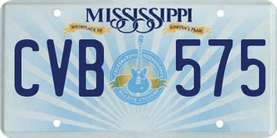MS license plate CVB575