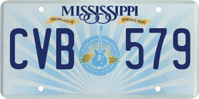 MS license plate CVB579
