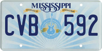 MS license plate CVB592