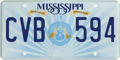 MS license plate CVB594