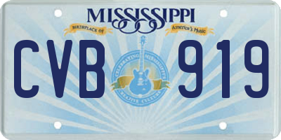 MS license plate CVB919
