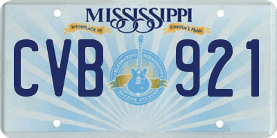 MS license plate CVB921