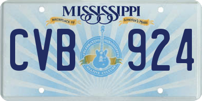 MS license plate CVB924