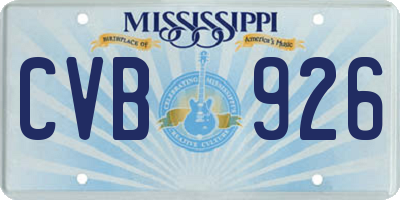 MS license plate CVB926