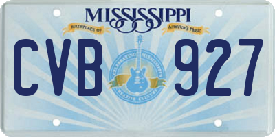 MS license plate CVB927