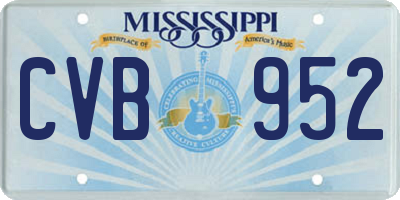MS license plate CVB952
