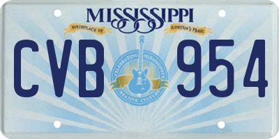 MS license plate CVB954