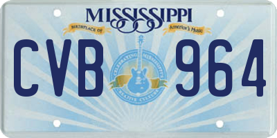 MS license plate CVB964