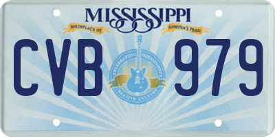 MS license plate CVB979