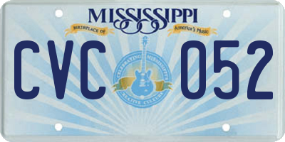 MS license plate CVC052