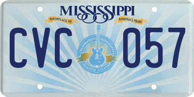 MS license plate CVC057