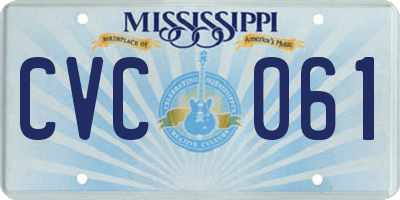 MS license plate CVC061