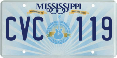 MS license plate CVC119