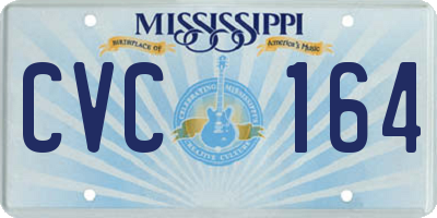 MS license plate CVC164