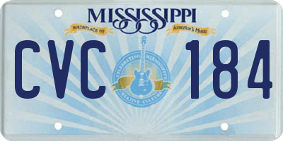 MS license plate CVC184