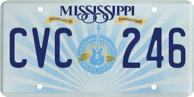 MS license plate CVC246