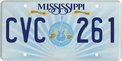 MS license plate CVC261